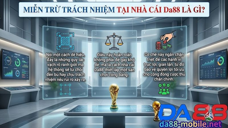 Chính sách miễn trừ trách nhiệm tại nhà cái Da88 Chính sách miễn trừ trách nhiệm tại nhà cái Da88