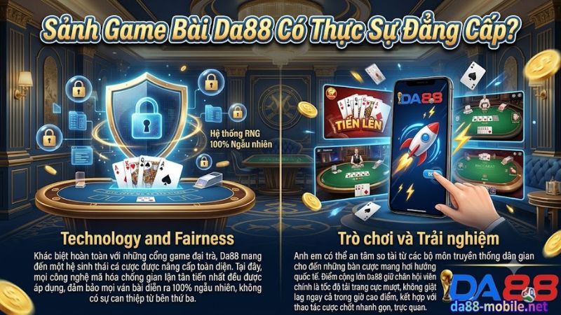 Giao diện bàn cược đẳng cấp tại sảnh game bài Da88
